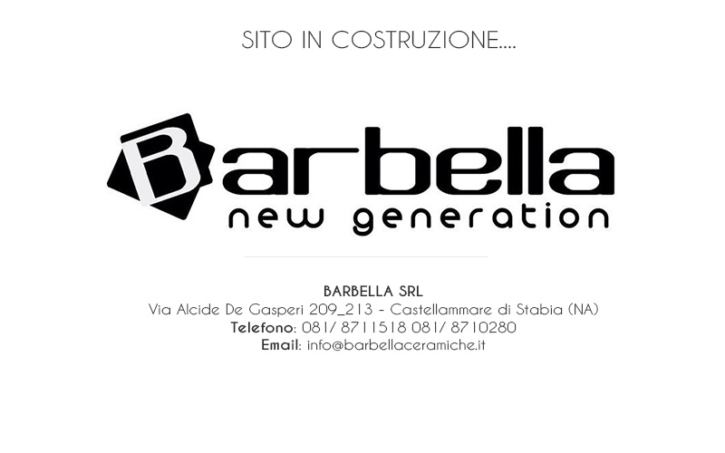 Barbella SRL Sito in costruzione